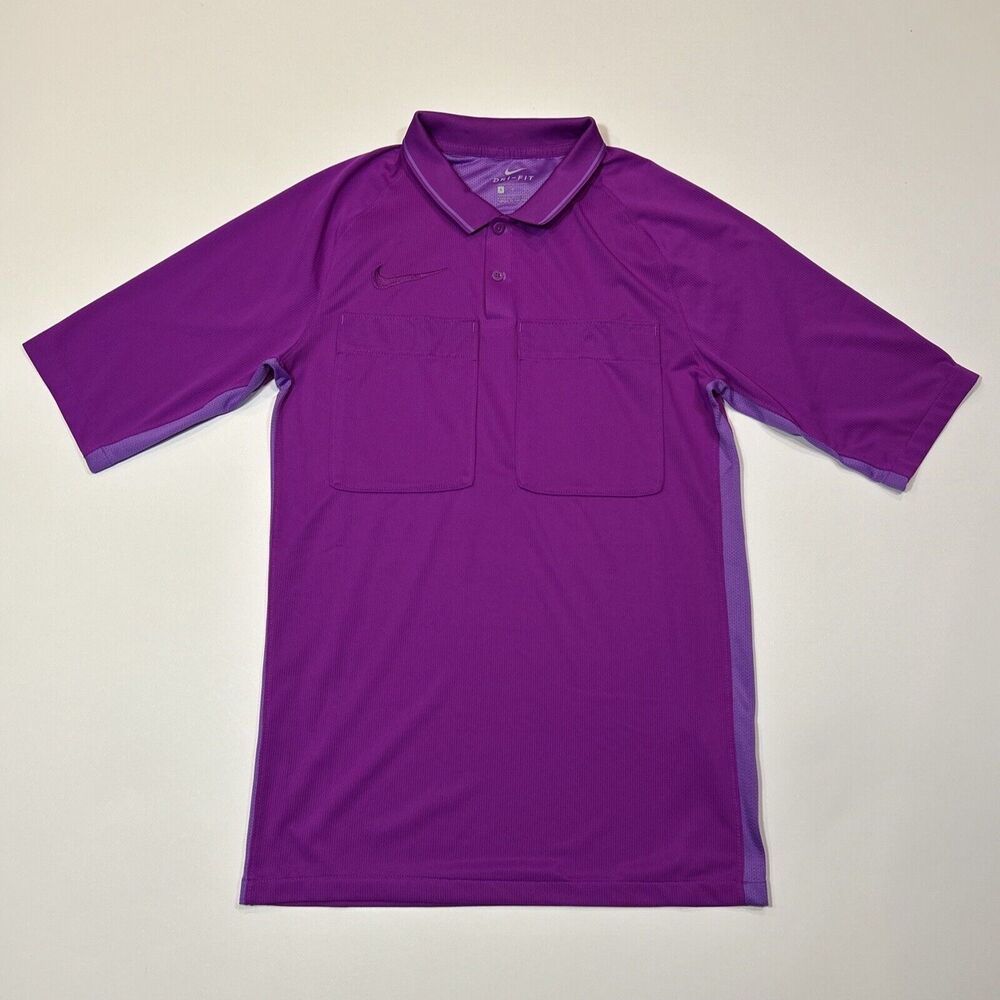 Nike Polo Shirt Women's Small Purple Doulbe Pocket Golf Tennis Logo Ladies